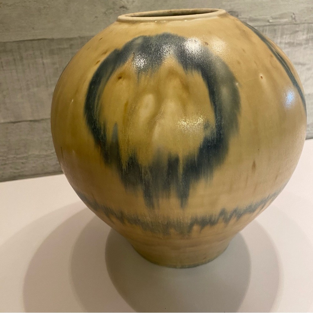 Large Glazed Dripped Pottery Vase 8” H - Picture 6 of 7